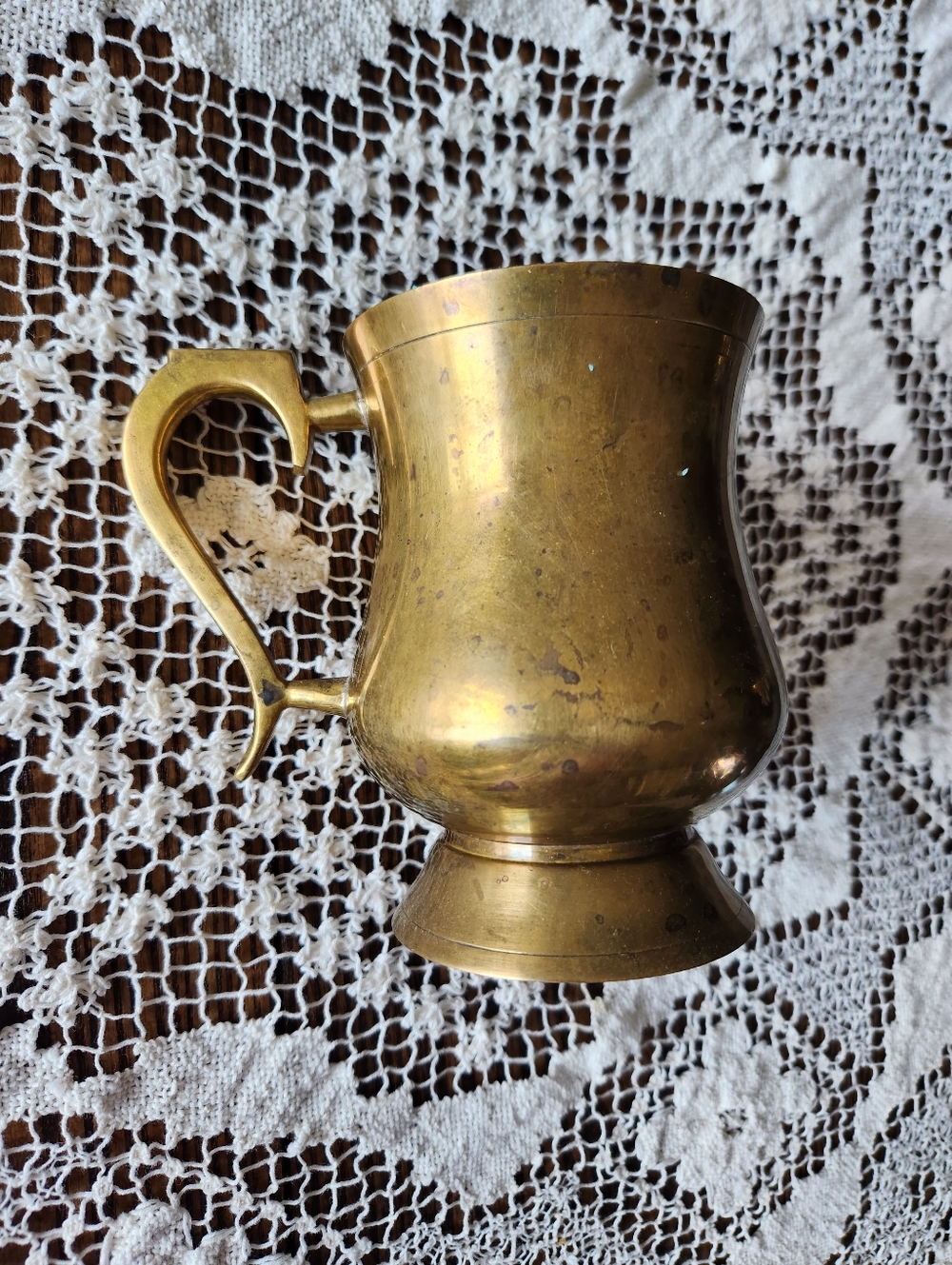 Vintage Solid Brass Goblet Mug